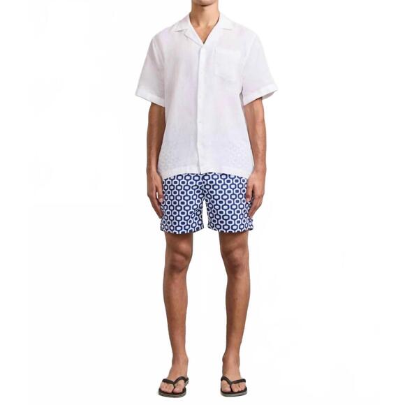 NEW FRESCOBAL CARIOCA porto classic ipanema swim shorts in navy blue